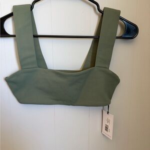 Weworewhat Olive Green Cropped Tank Top